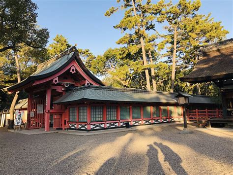 Architecture within Sumiyoshi Taisha in Japan. Editorial Photo - Image ...