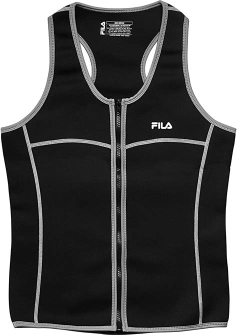 FILA Accessories Women S Sauna Vest Neoprene Sweat Suit Zipper Tank Top Hot Slimming Body