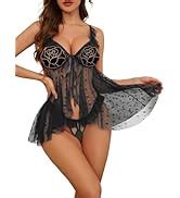 Amazon Cripom Sexy Lingerie For Women Naughty Piece Lace Bralette Mini Skirt With G