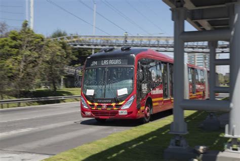 Transmilenio on Bogota, Colombia. , a Bus Rapid Transit System Editorial Stock Photo - Image of ...