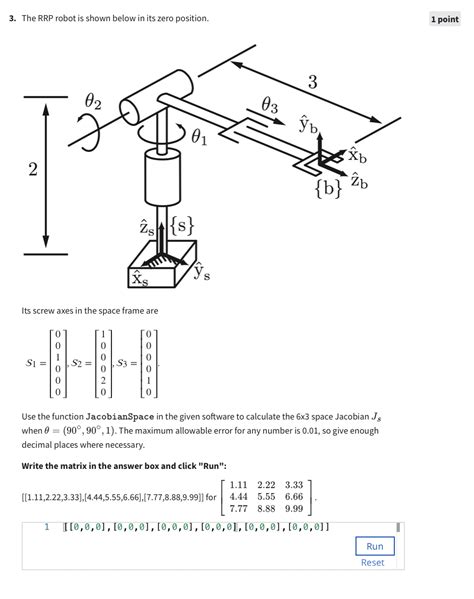 Solved The RRP Robot Is Shown Below In Its Zero Position 1 Chegg