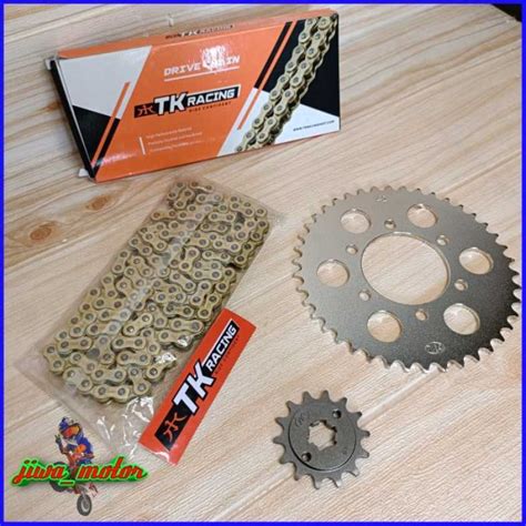 Jual Gear Set Ninja 150 R Dan RR 415 TK Racing Full Set Rantai 415HS