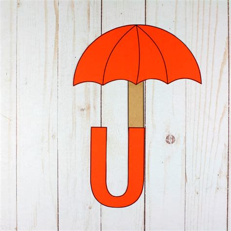 Letter U Craft - U is for Umbrella- Uppercase Letter U – Non-Toy Gifts