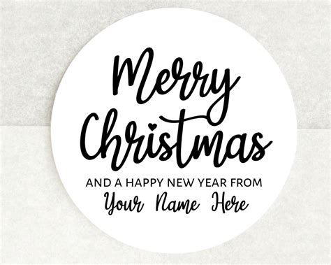 Personalised Merry Christmas Stickers - Paper Ballards