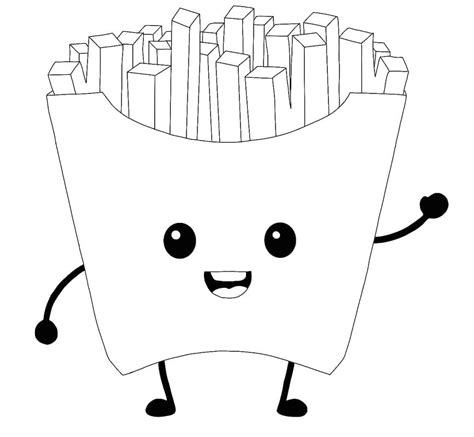 Adorable French Fries Coloring Pages Coloring Cool