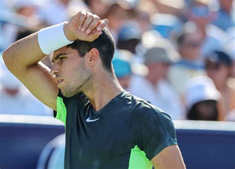 FRUSTRATION Carlos Alcaraz Injures Himself Playing Vs Novak Djokovic