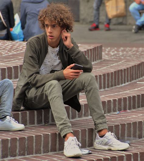 Free Images - skinny curly hair teenager