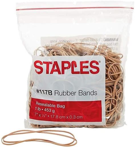 Staples Rubber Bands Size 117b 1 Lb Au Office