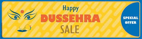 Dussehra Flat Discount Sale Vector Banner Background Vector