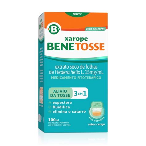 Xarope Benetosse Hedera Helix L 15Mg Ml Sabor Cereja