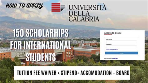 How To Apply To University Of Calabria Italy No Application Fee