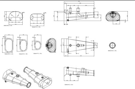 Duct Connection For Bathtub Drainage Detail Cad Drawing In Dwg File