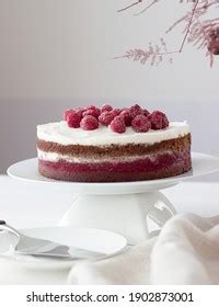 Naked Cake Raspberry Stock Photo 1360337906 Shutterstock