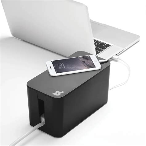 Bluelounge CableBox Mini Cable Management With Small Surge Protector