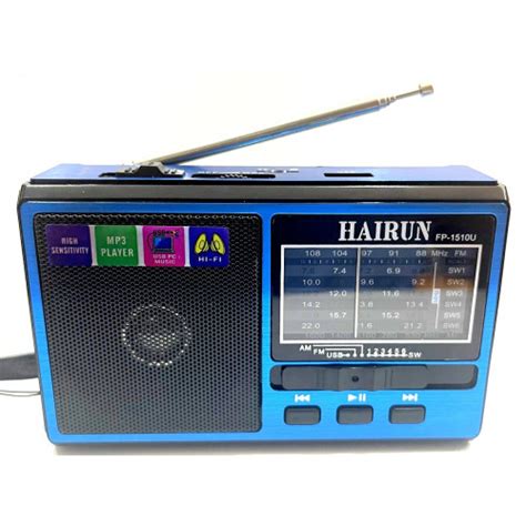радиоприемник HAIRUN+USB+SD+фонарик+аккумулятор BL-5C FP-1510U