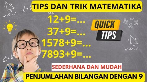 TRIK CEPAT PENJUMLAHAN BILANGAN DENGAN 9 CUKUP 3 DETIK YouTube