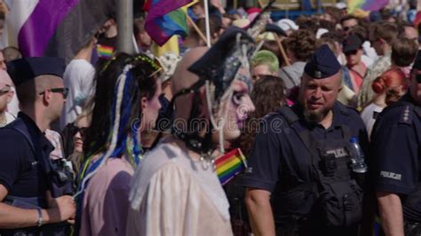 People In Costumes Walking On The Pride Parade March For LGBTQ Rights