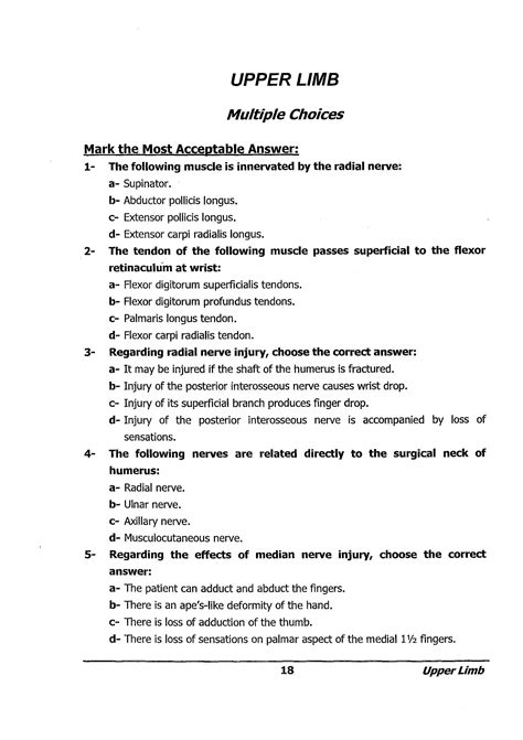 Solution Mcqs Anatomy Upper Limb Studypool