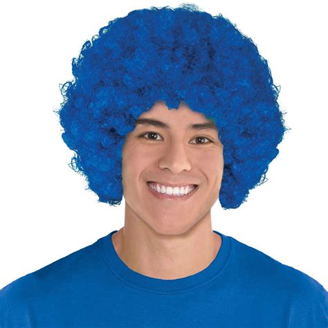 Blue Curly Wig | Party City