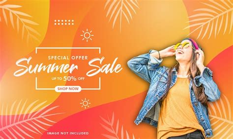 Premium Vector | Summer sale banner template