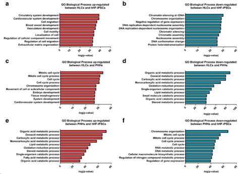 Go Biological Process For Upregulated And Downregulated Degs Of A B Download Scientific