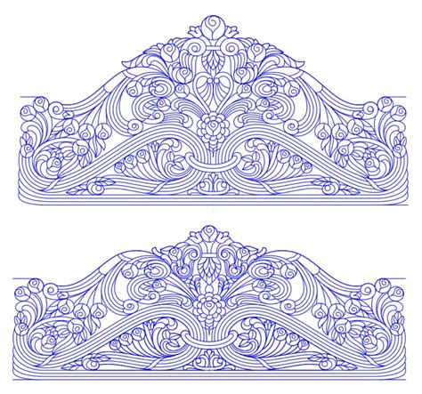 cnc modern bed design vector file b2d00009 dxf free download