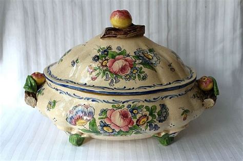 Antique French Veuve Perrin Marseille Faience Large Tureen Th Century