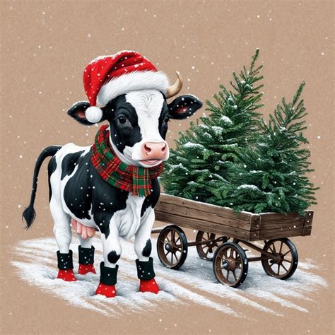 holstein christmas  art print  stock photo public domain pictures