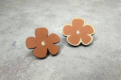 Wooden Pin Badges Custom Shape Bespoke Laser Uk