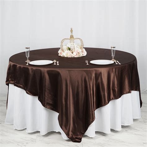 Efavormart 90 Satin Square Table Overlay Table Toppers For Wedding