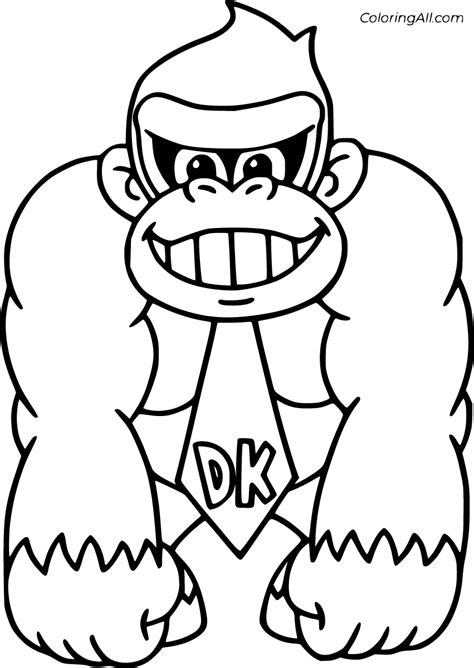 Donkey Kong Coloring Pages (12 Free Printables) - ColoringAll