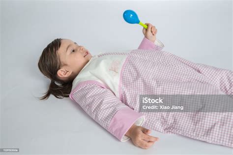 Full Body Healthy Children Concept Little Asian Child Sleeping