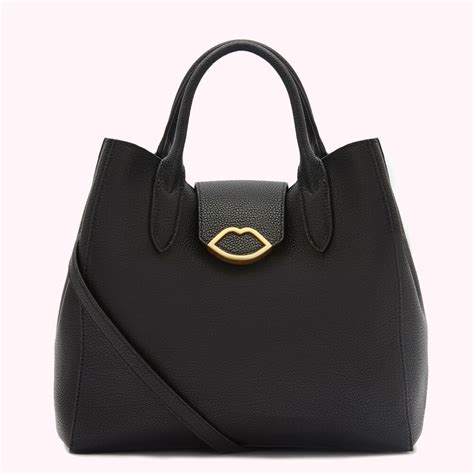 Black Luella Handbags Lulu Guinness In 2020 Black Leather