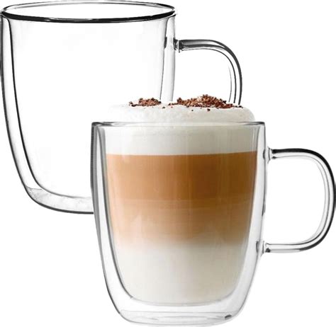 Dubbelwandige Koffieglazen Met Oor Latte Macchiato Glazen