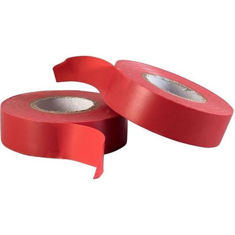 Lot de 2 Ruban Adhésif Scotch Rouge en PVC Isolant Électrique 19 mm x 20 m