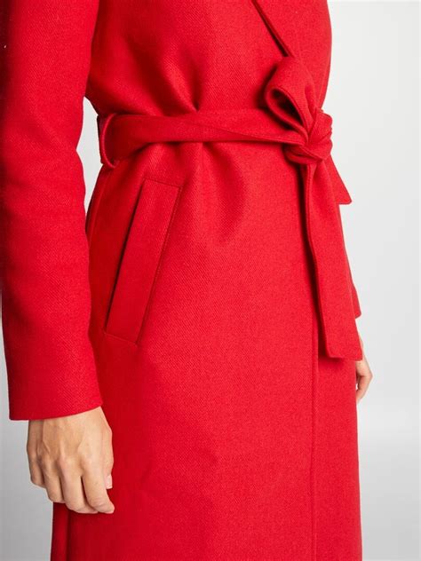 Manteau long ceinturé Rouge Kiabi 49 00