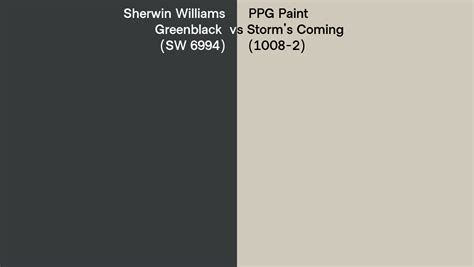 Sherwin Williams Greenblack Sw Vs Ppg Paint Storm S Coming