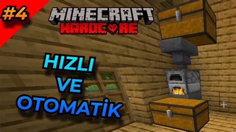 Otomatİk Firin Yaptim Otomatik Fırın Yapımı Minecraft Hardcore