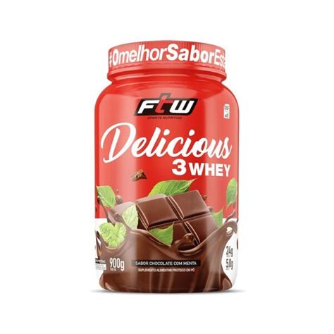 Whey Protein Delicious 3w 900g Ftw Araki Suplementos Atacado