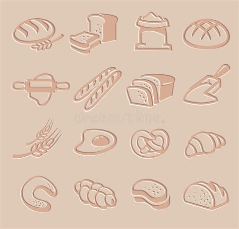 Icono Del Pan Ilustración Del Vector Ilustración De Pasteles 46474139