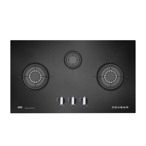 Uno Ug3086trsv 86cm 3 Burner Glass Hob Bacera