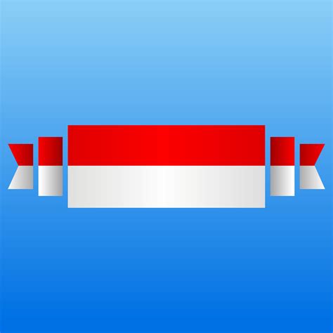 Indonesian flag banner icon vector illustration. Banner Indonesia ...