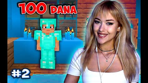 100 Dana U PLAVOJ BOJI Minecraft U PLAVOJ Boji 2 YouTube