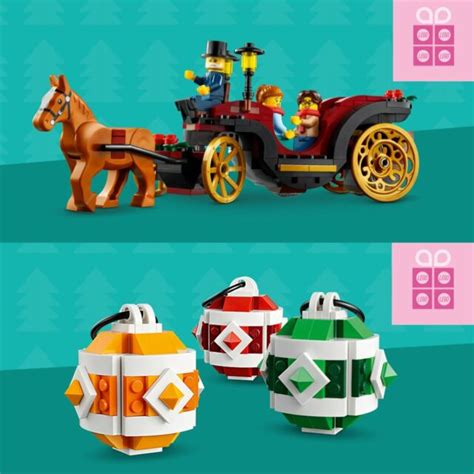 Chez LEGO Les Cadeaux 40603 Wintertime Carriage Ride Et 40604