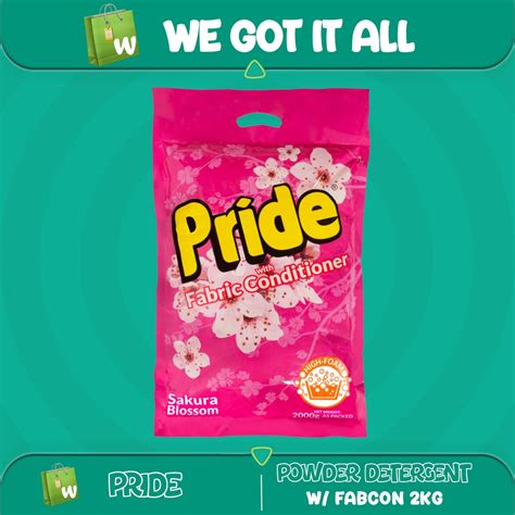 Pride Laundry Detergent Powder With Fabcon Sakura Blossom 2kg Shopee