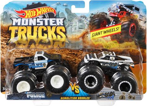 Hot Wheels MONSTER TRUCKS DEMOLITION DOUBLES POLICE India Ubuy