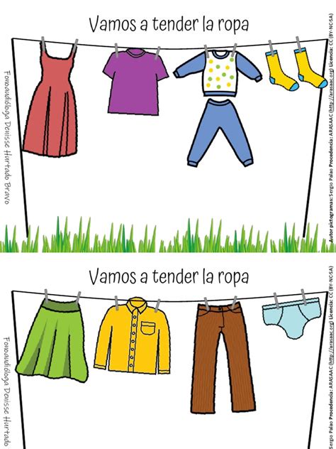 Material Manipulativo Rutina Vamos A Tender La Ropa Pdf