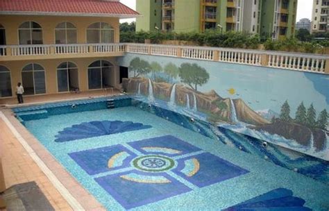 Blue Outdoor Resort Swimming Pool Construction In Commercial For