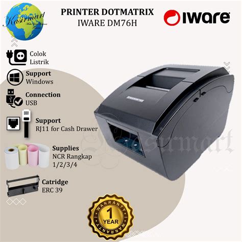 Jual Printer Struk Rangkap Kasir Dotmatrix Dm H Usb Rj Dot Matrix Dm