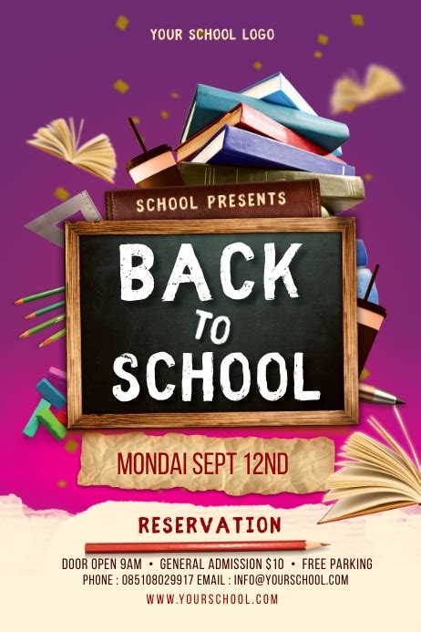 Back To School Flyer Poster Template Postermywall